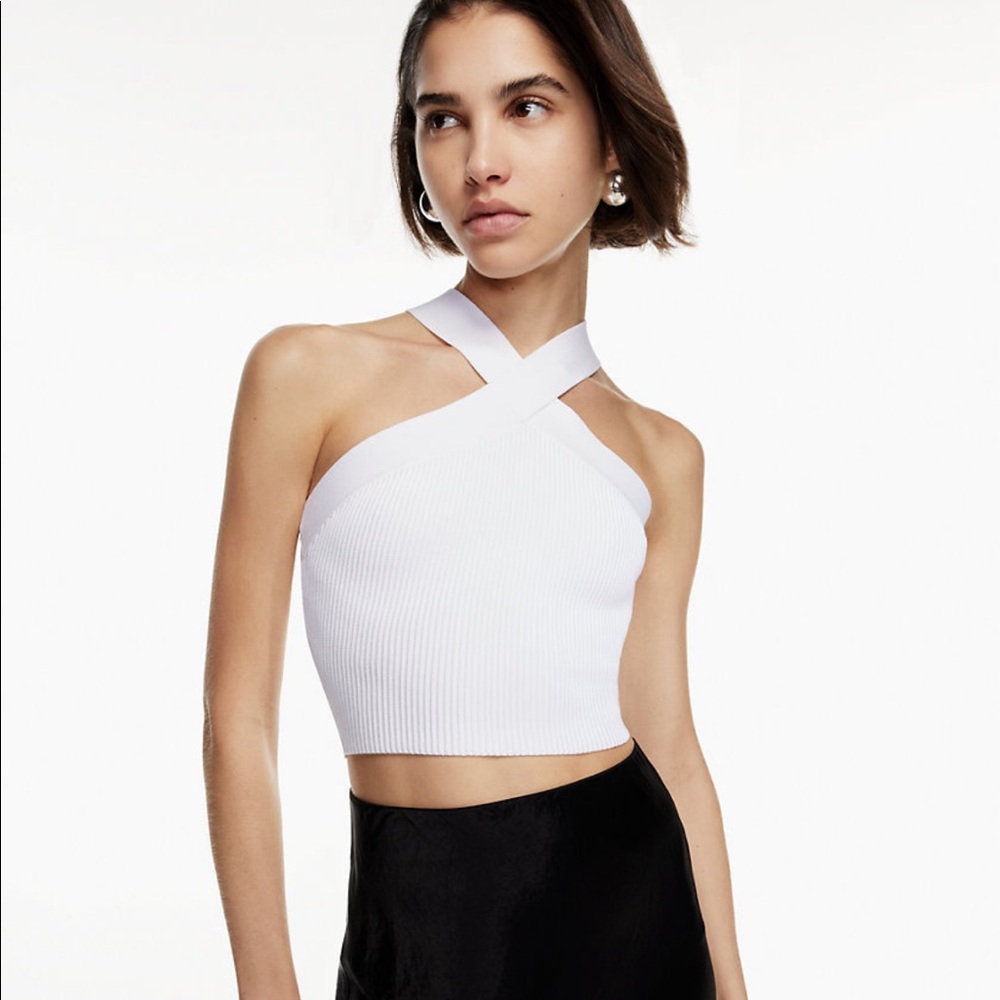 Aritzia Sculpt Knit Criss Cropped Tank